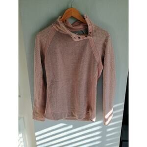 prAna Brandie sweater in light mauve heather small wool blend pink cozy warm
